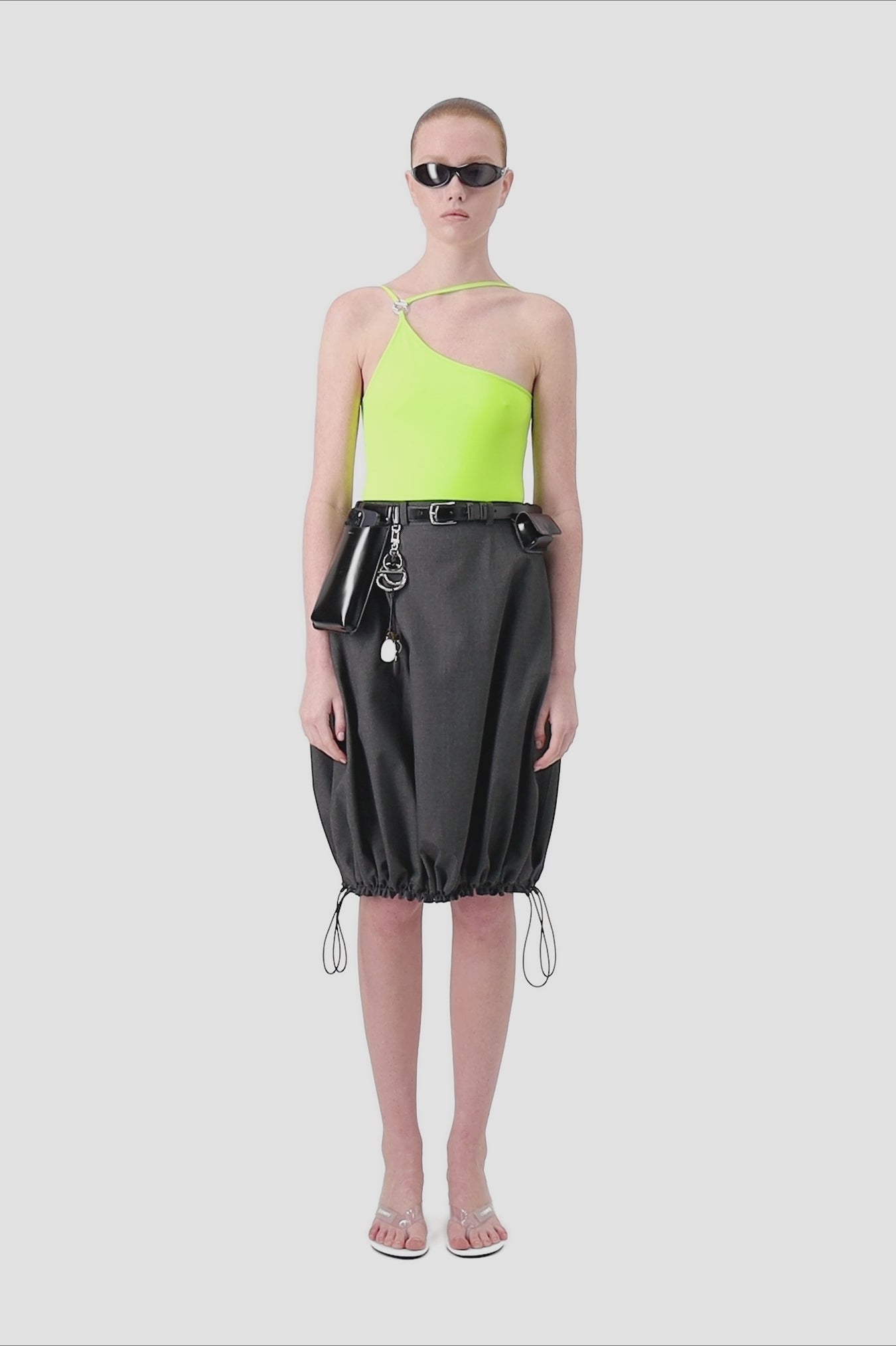 Technical Tailored Balloon Skirt